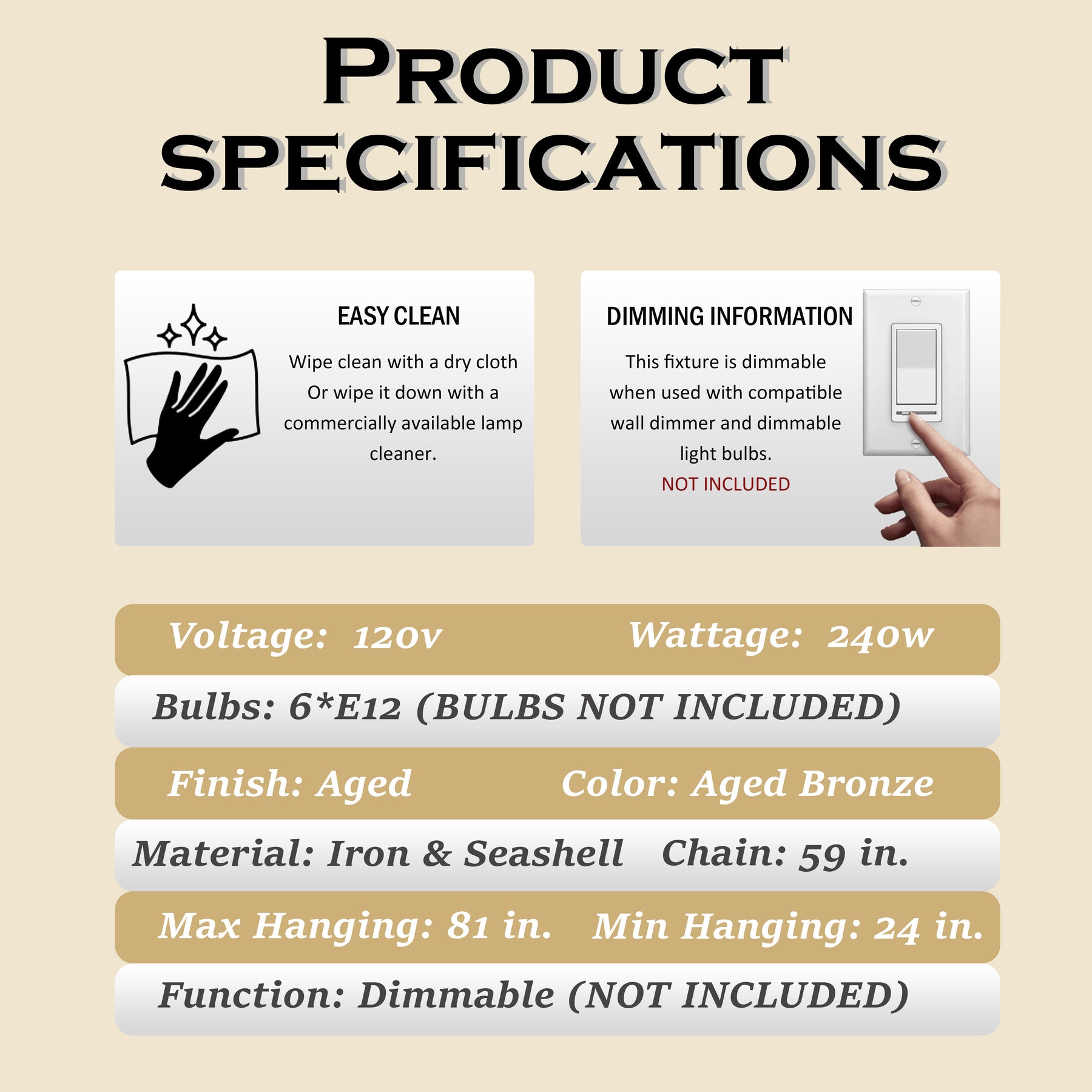 6-Light 24'' Wide Modern Coastal Aged Bronze Natural Capiz Shell Tiered Chandelier Vintage Glam Pendant For Living Room Dining Room