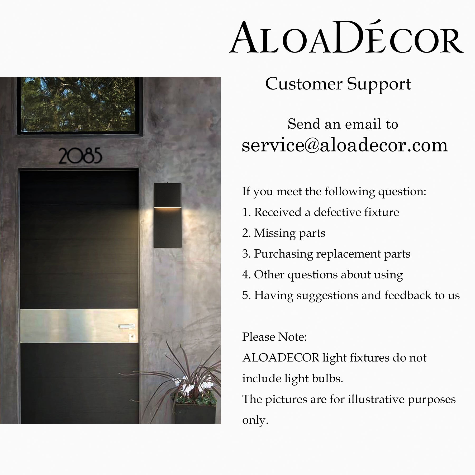 1-Light H13 in Modern Simple Sqaure 10W Integrated LED Outdoor Wall Sconce with Dusk to Dawn Sensor in Matte Black for Porch Patio