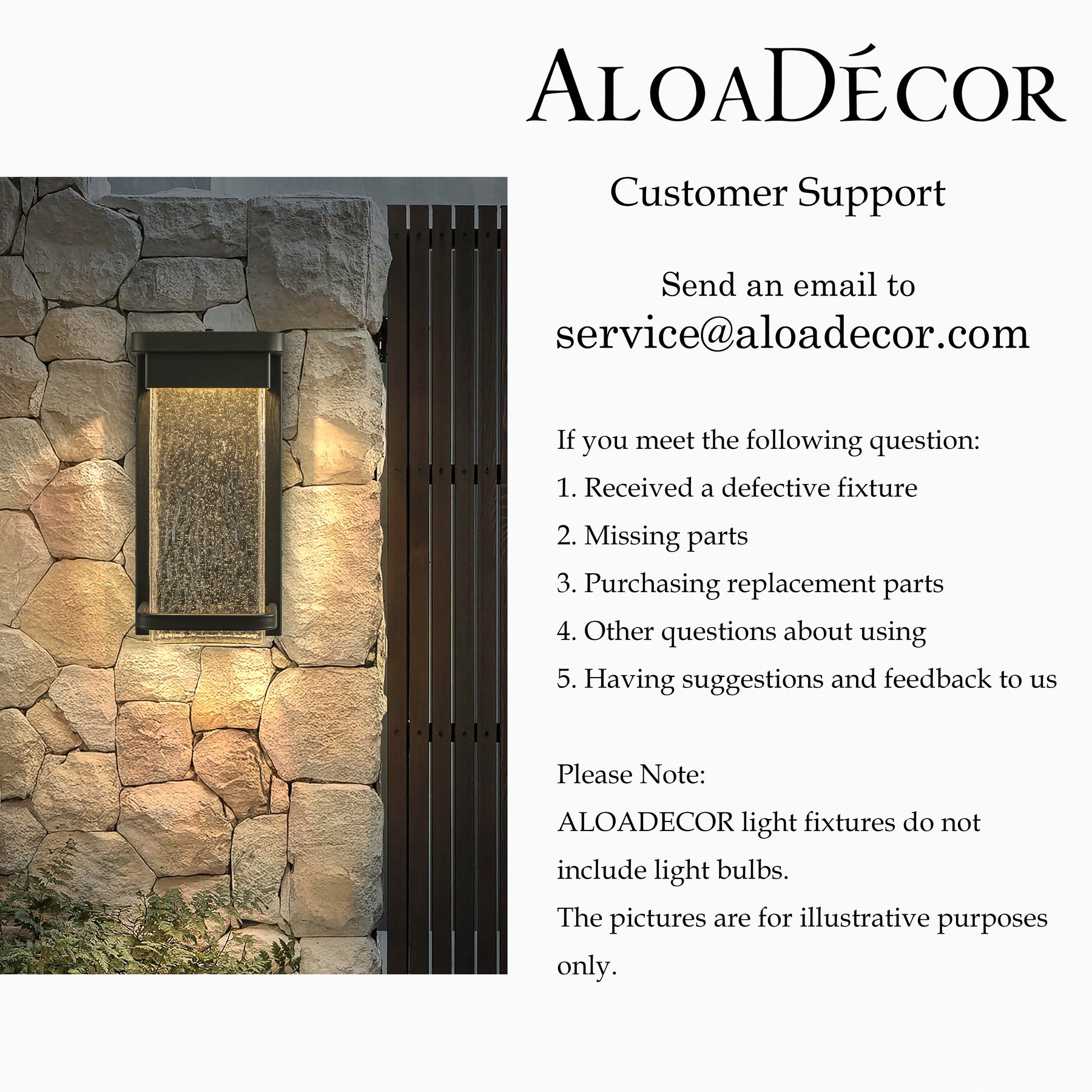 1-Light H12 in Modern Seeded Glass12W Integrated LED Outdoor Wall Sconce with Dusk to Dawn Sensor in Matte Black for Porch Patio