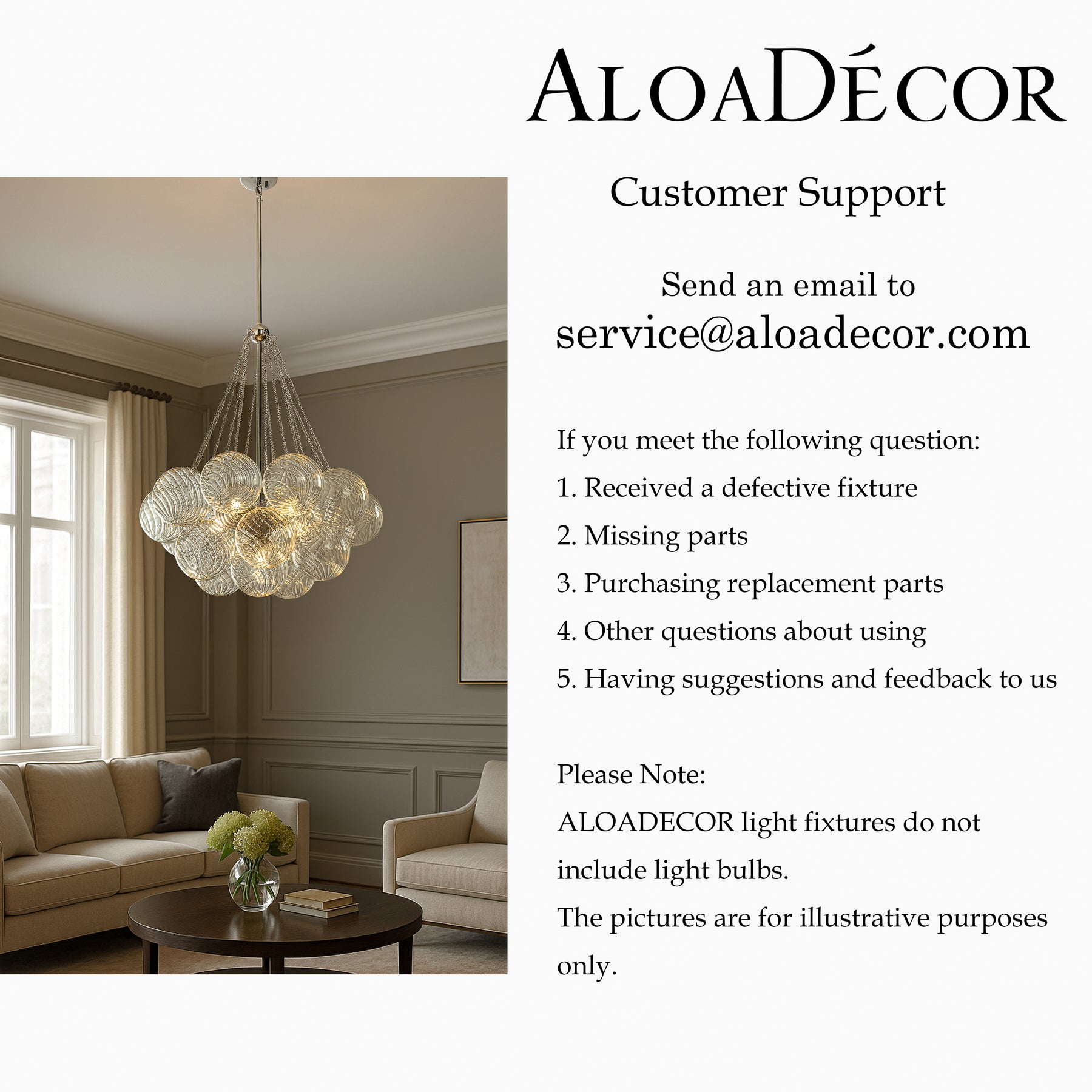 27'' Modern Glam Cluster Chandelier 6 Lights Pendant with Hand Blown Textured Glass Globes And Chrome Finish for Dining Room and Foyer
