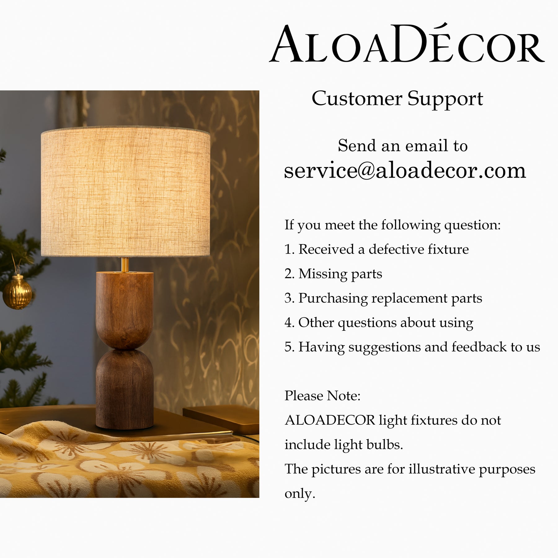 24'' Japandi Honey Brown Wood Base Bedside Table Lamp – Modern Classic Nightstand Lamp with Beige Linen Fabric Shade for Bedroom, Living Room
