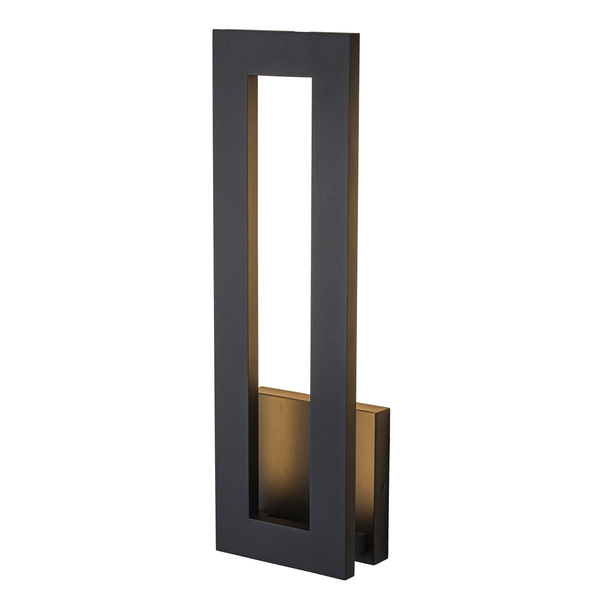 H20'' Modern Outdoor Integrated LED Wall Light 24W Matte Black Linear Exterior Sconce with Frosted Acrylic Shade Up/Down Wall Mount for Porch Patio Garage Entryway