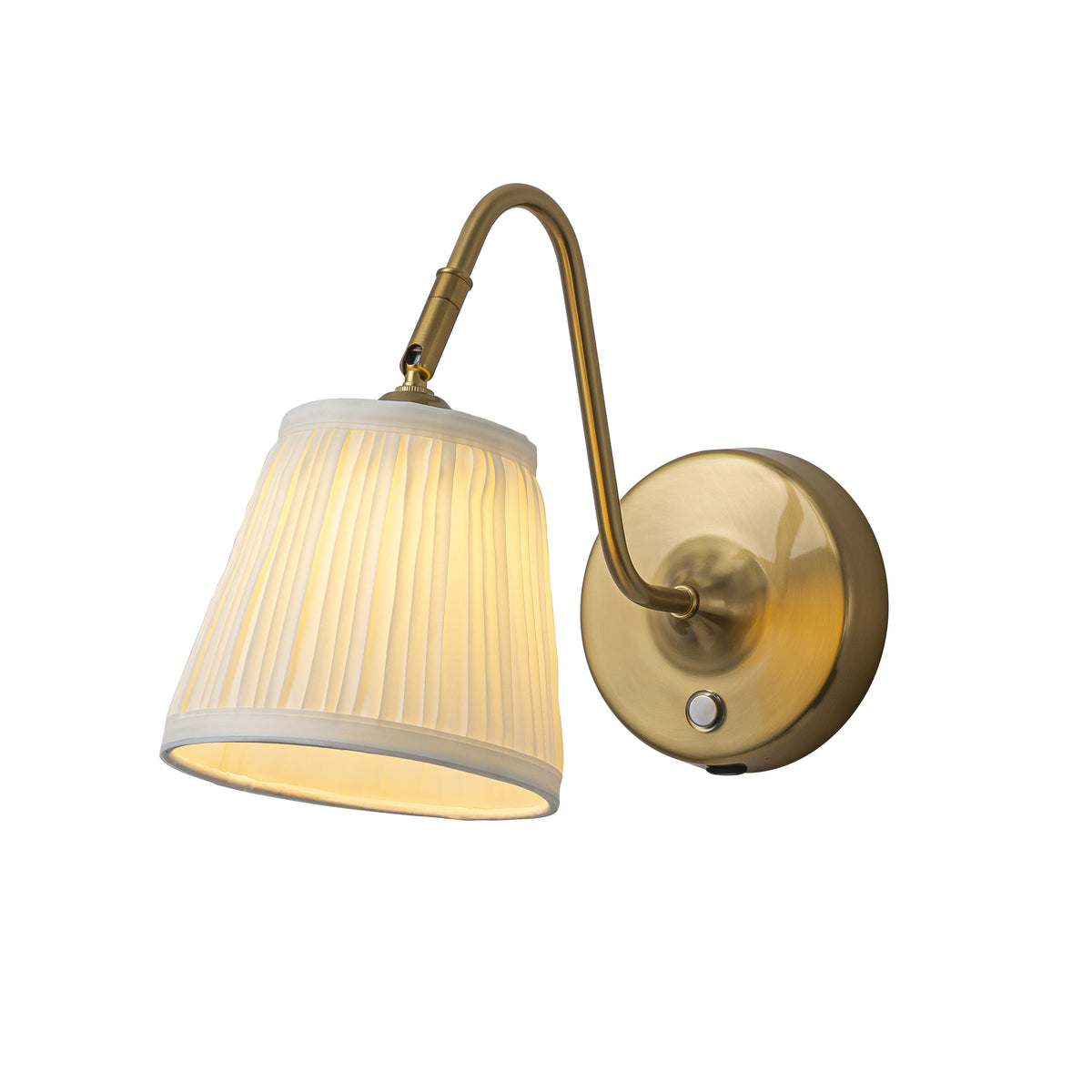 1-Light W6" Vintage Brass Battery Operated Wall Sconces Dimmable Integrated LED Rechargeable Cordless Swing Head Wall Lamp for Bedroom or Corridors