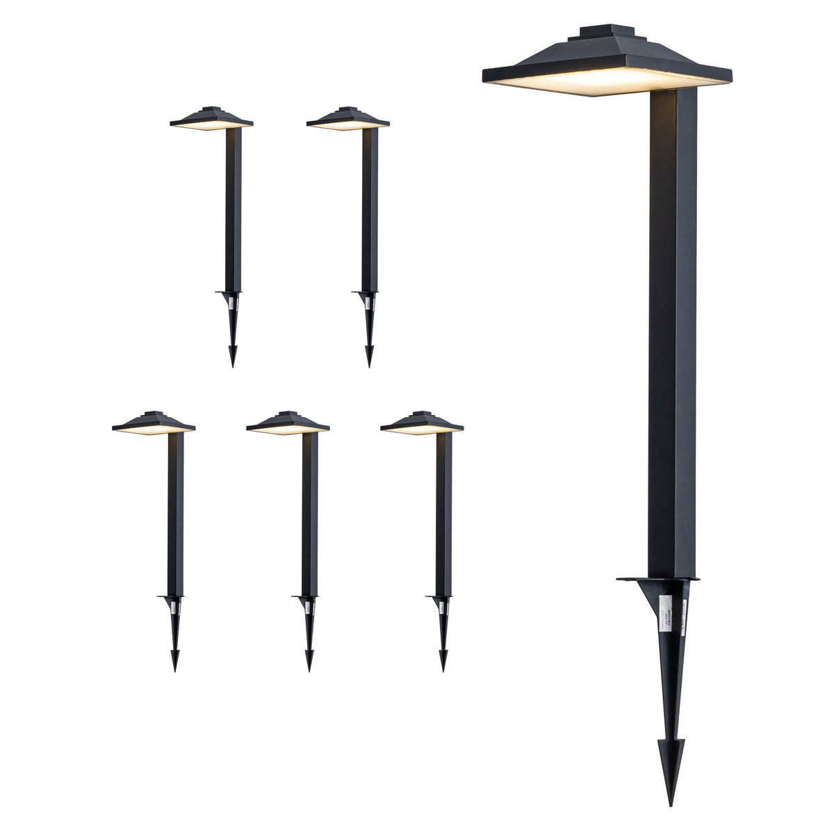 6 pack LED Low Voltage Landscape Path Light 12V, Bright Waterproof Outdoor Pathway Light for Walkway, Garden, Yard & Driveway, Metal Construction with Integrated LED 4.5W