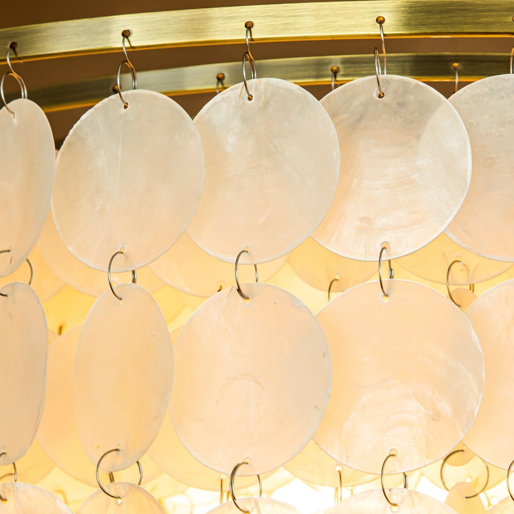 Coastal Capiz Shell Flush Mount Ceiling Light