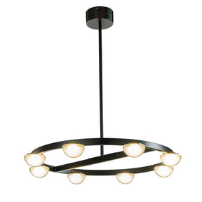 Modern Circle LED Chandelier with Frosted Acrylic Shade