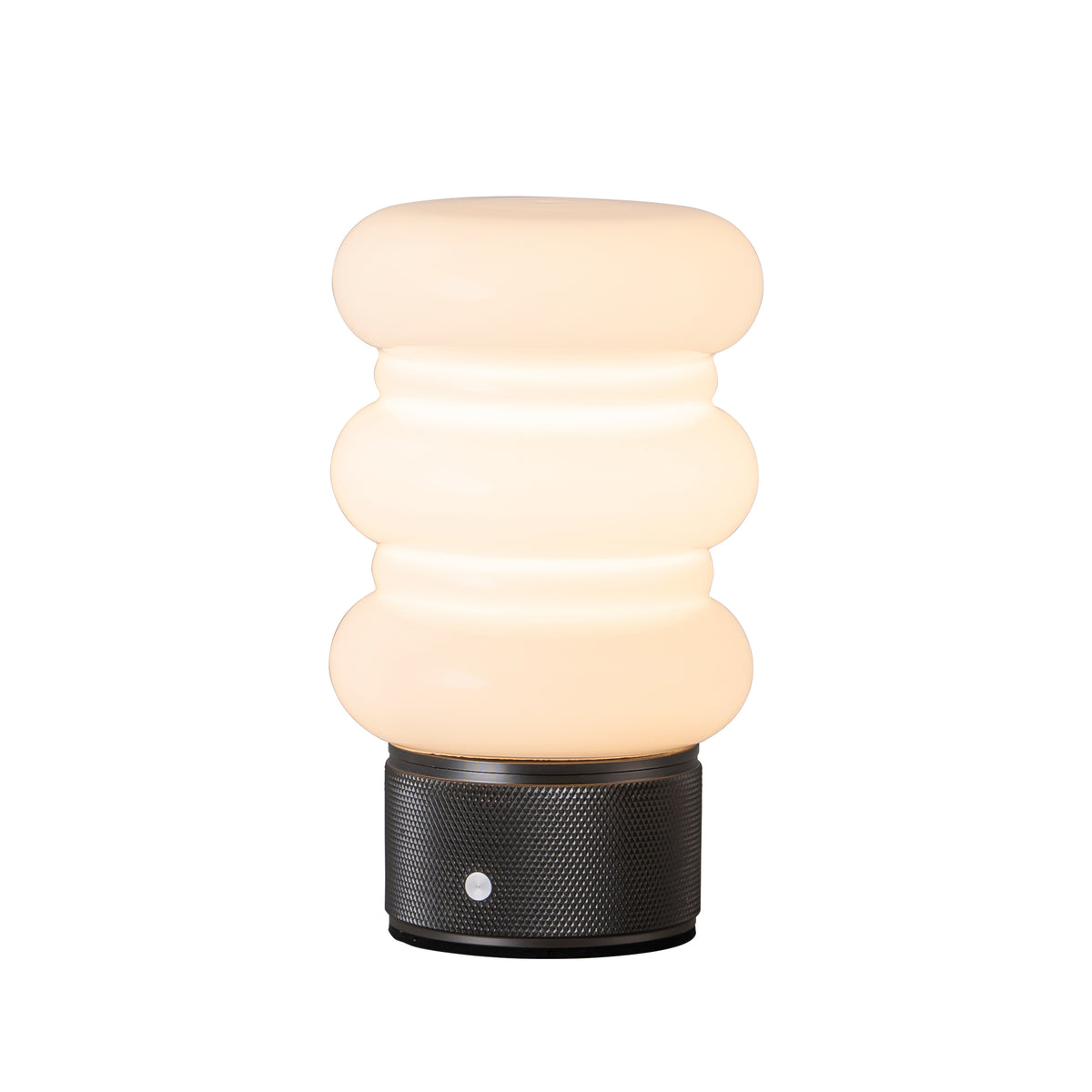 Opal Glass Cordless Rechargeable Table Lamp 3-Level Dimmable Flicker-Free LED Bedside Nightstand Lamp with Long-Lasting Battery for Bedroom