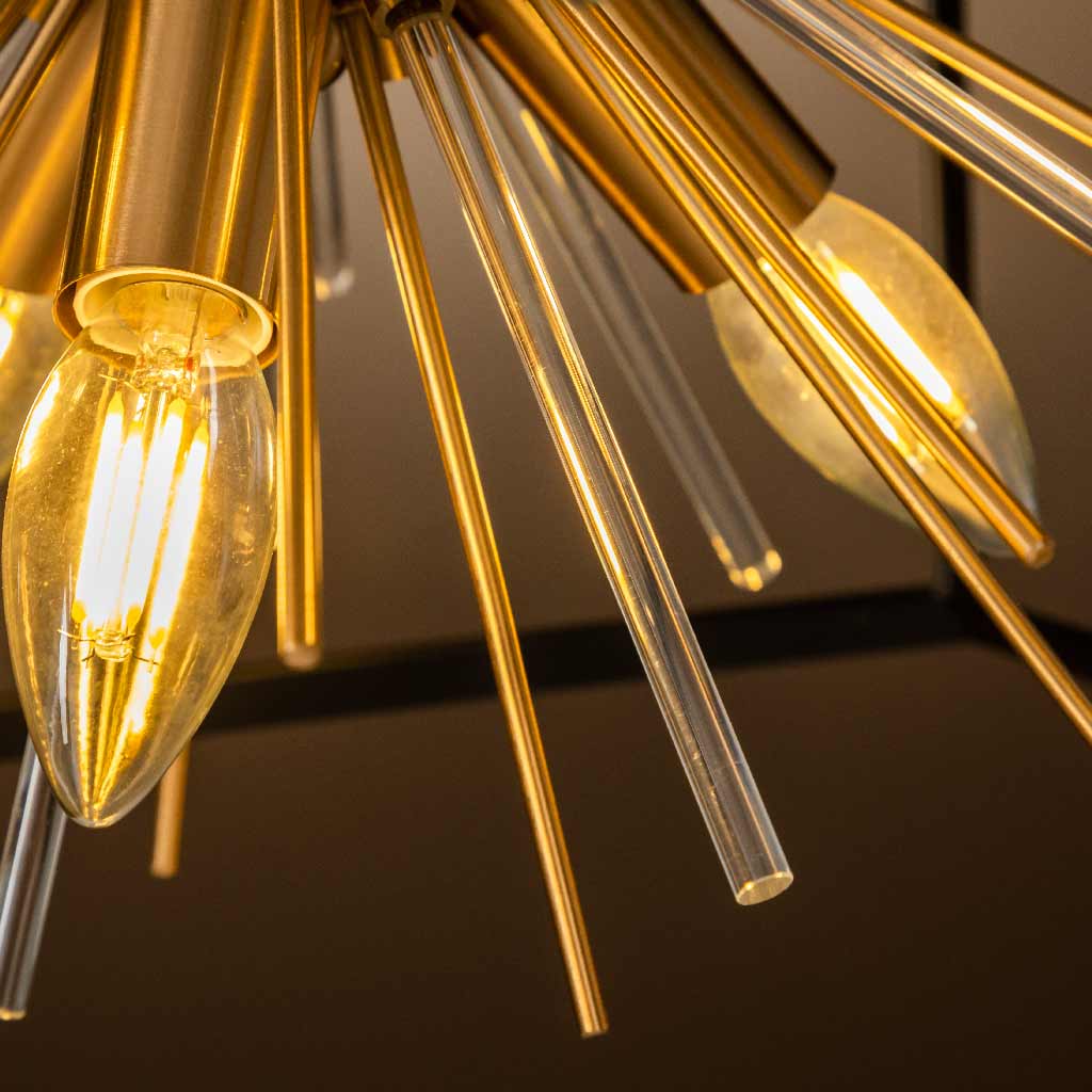 Square Frame Sphere Sputnik Satellite Chandelier