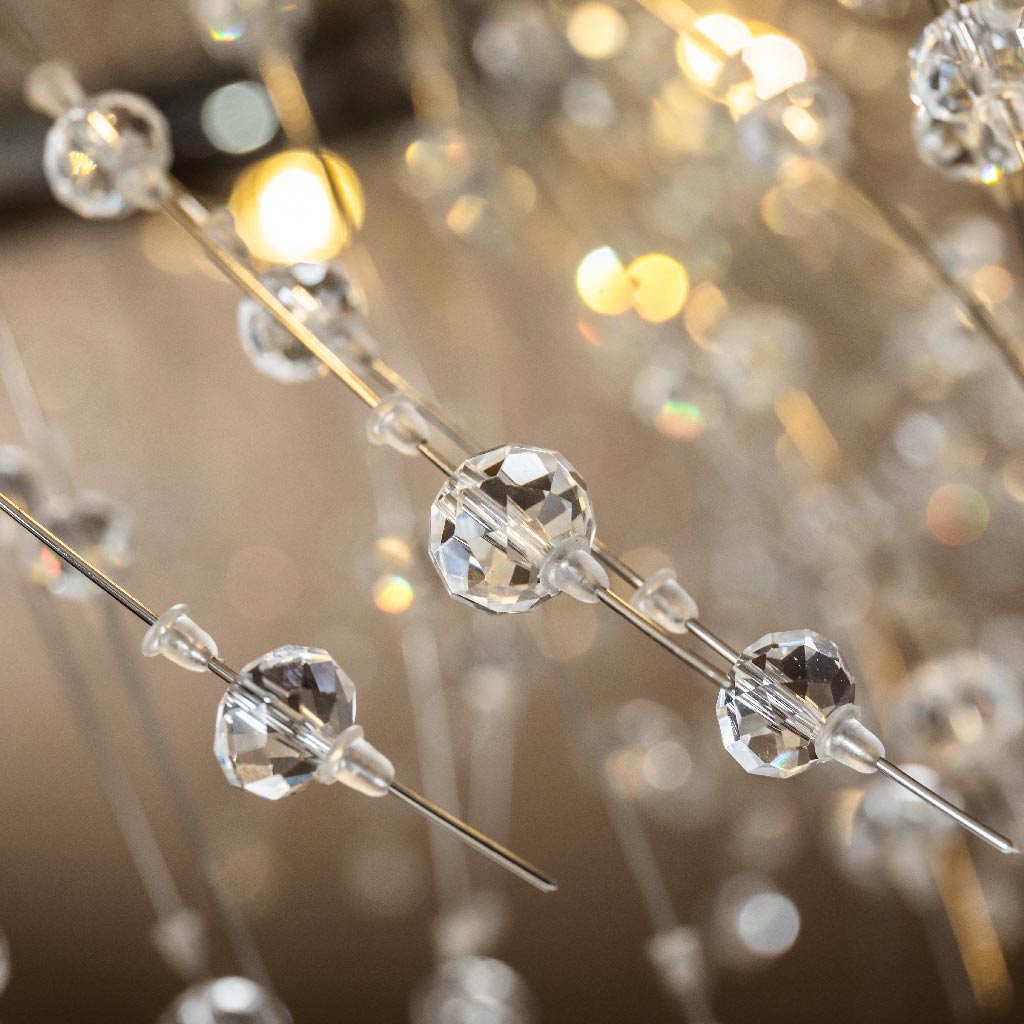 Chrome Crystal Firework Chandelier-12 Lights