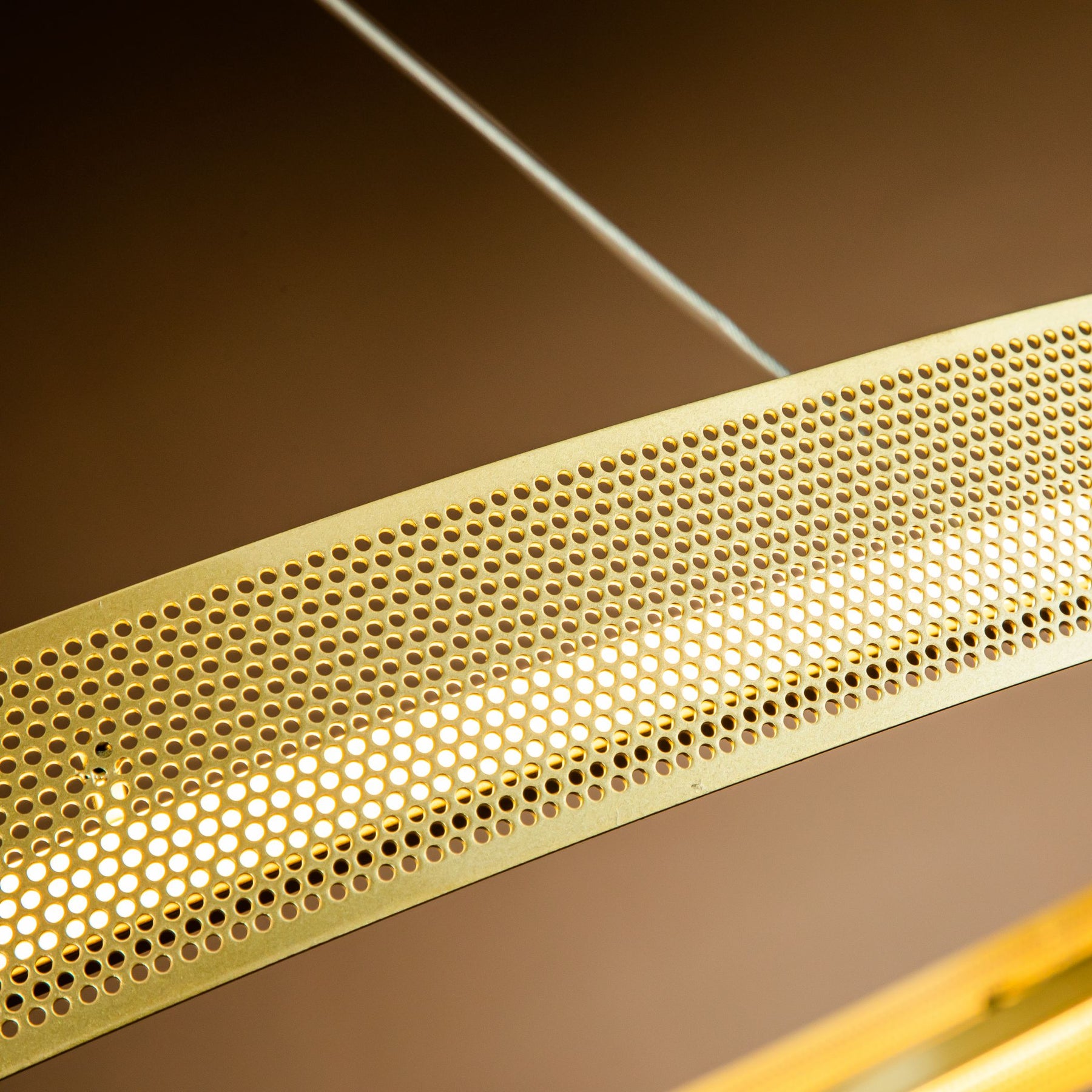 OPEN BOX-Modern And Contemporary 1-Light Round Pendant Antique Gold LED Ring Chandelier