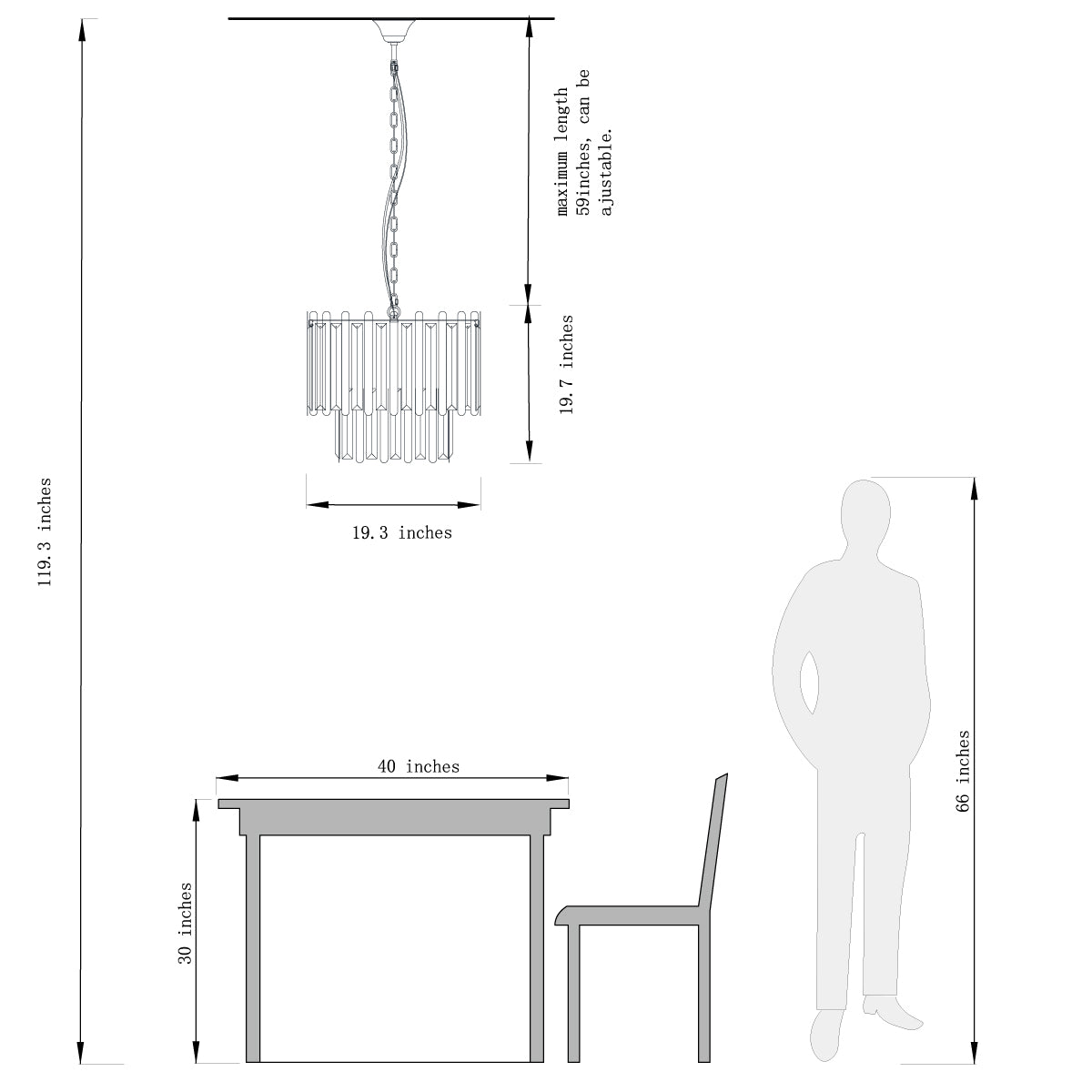 Modern Gold Stainless Steel Crystal Chandelier