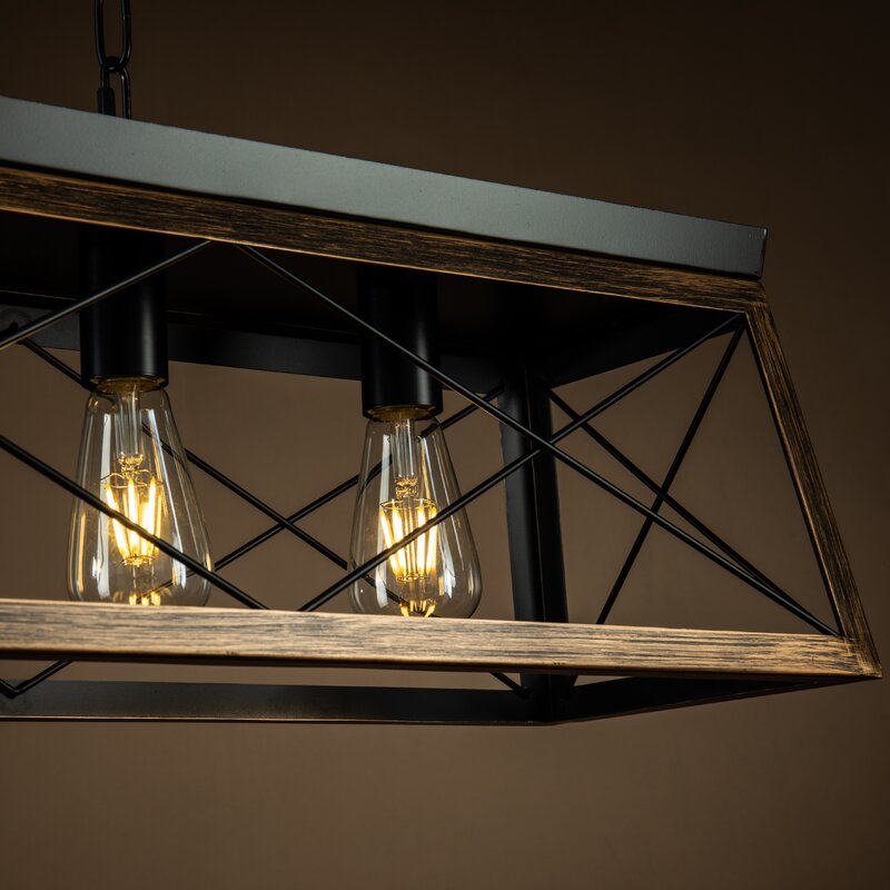 Farmhouse Rectangle Chandelier For Kitchen Island
