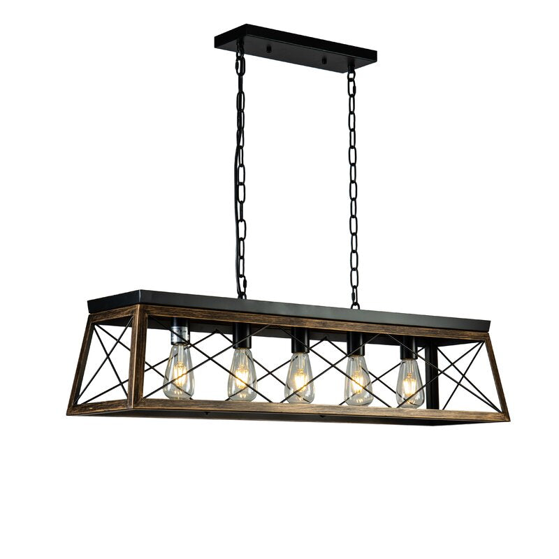 Farmhouse Rectangle Chandelier For Kitchen Island