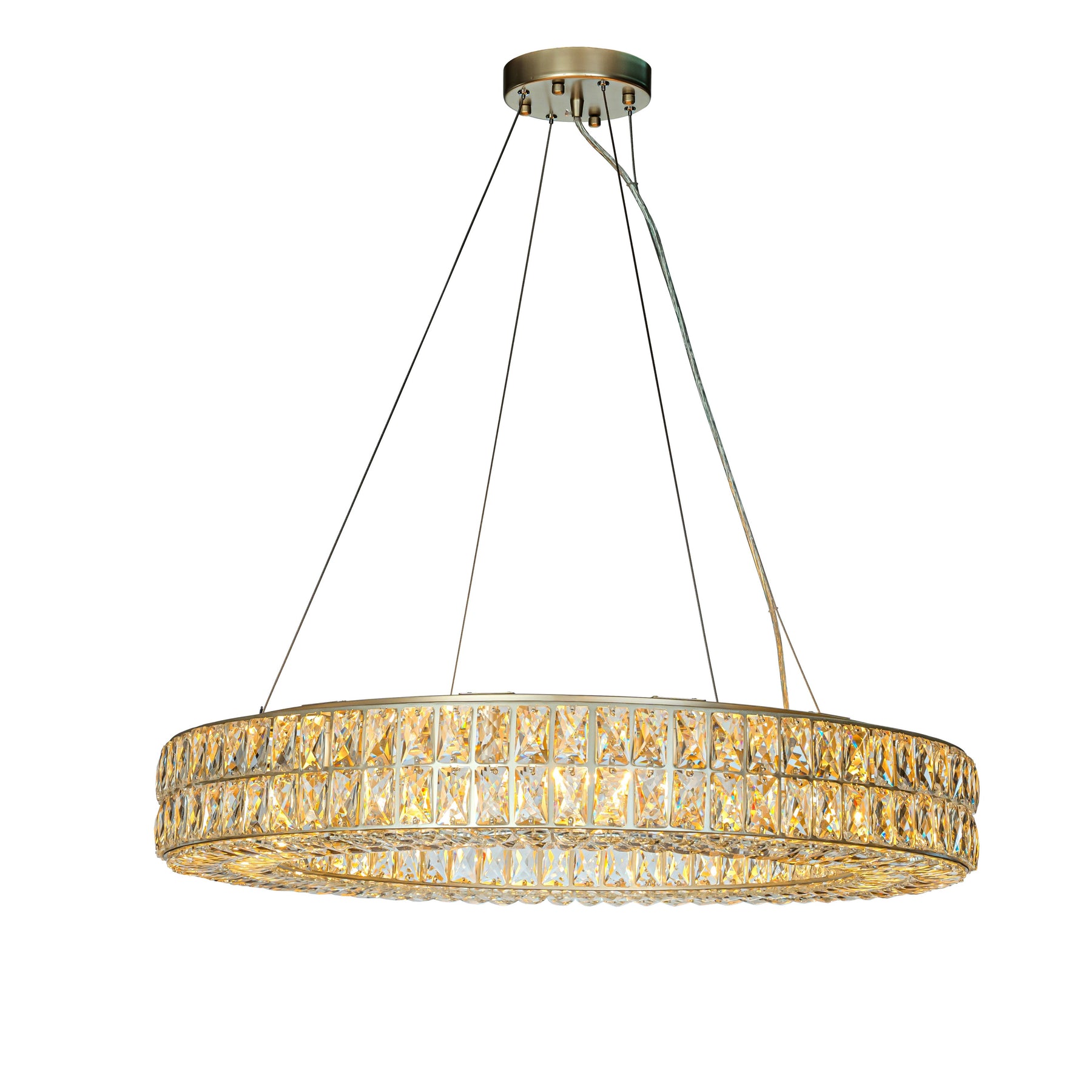 Modern and Contemporary Crystal Ring Chandelier