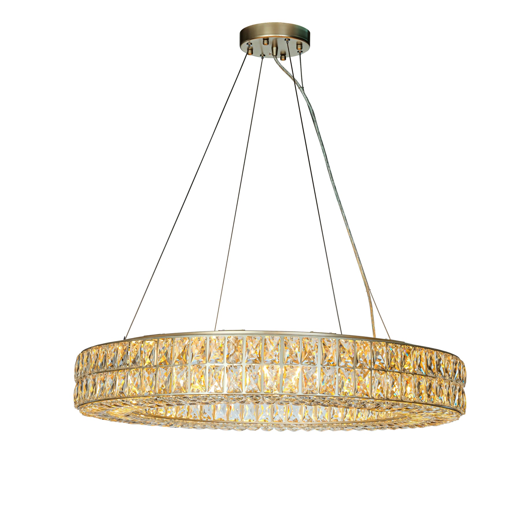 Modern and Contemporary Crystal Ring Chandelier