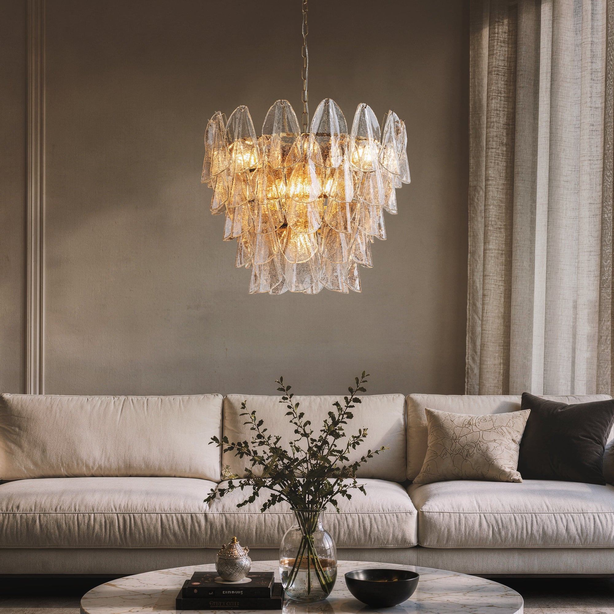 The Art of Folded Glass | A Sculptural Chandelier for Elegant Interiors