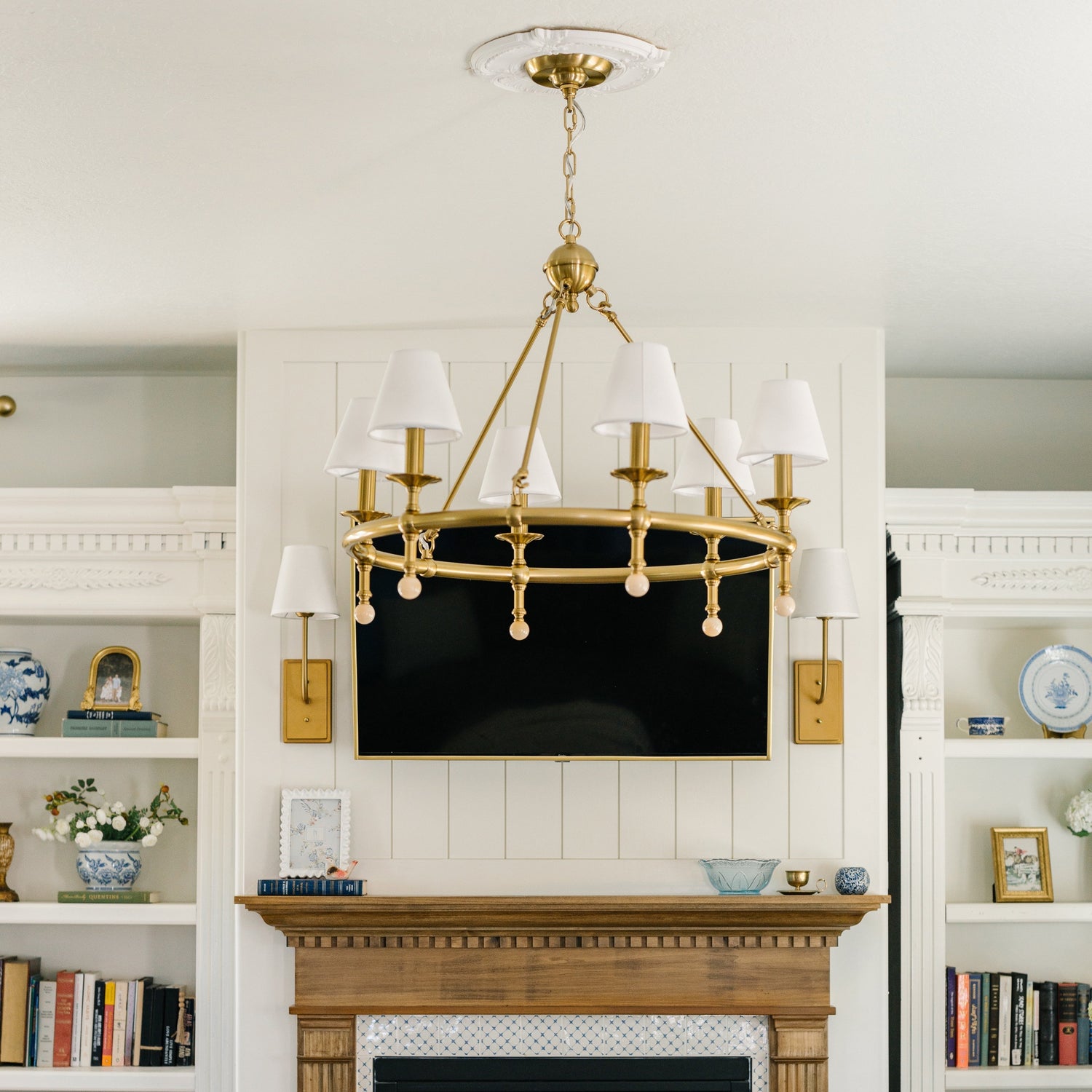 Why Fabric Shade Chandeliers Never Go Out of Style | @thecoppercolonial