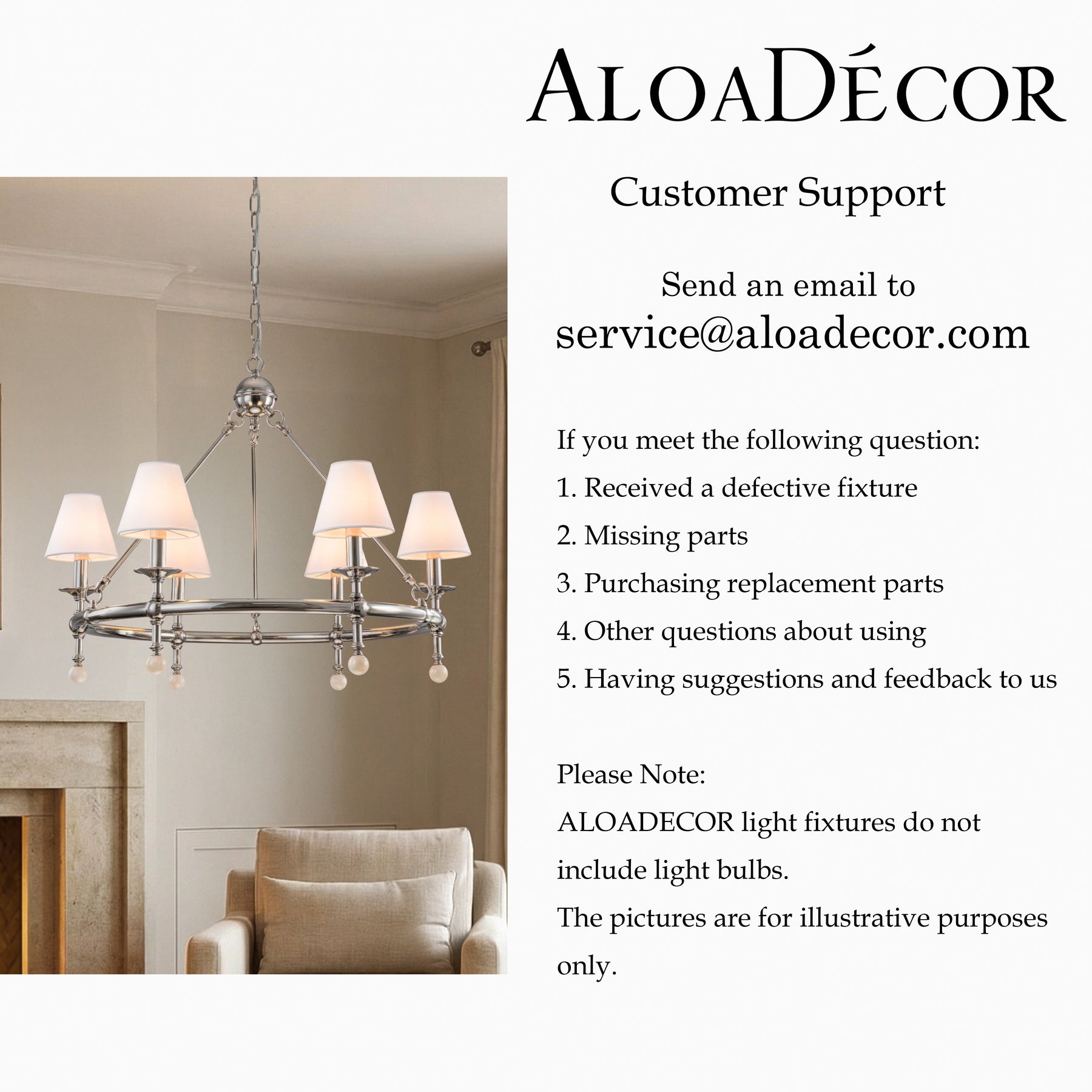 34'' Polished Nickel 6-Light Unique Statement Chandelier Transision Pendant Lighting with White Fabric Shades and Alabaster Finials for Dining Room Kitchen Island