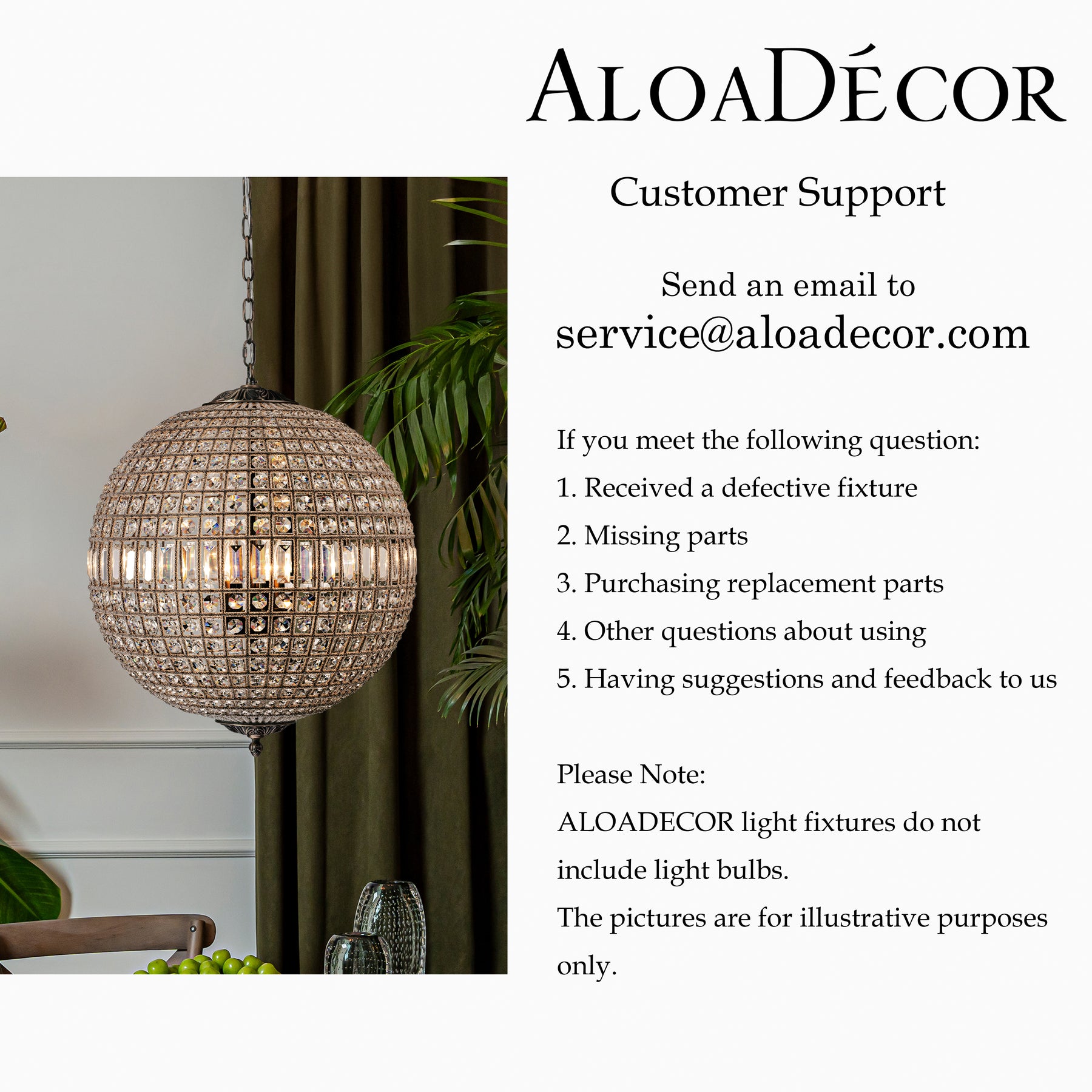 5-Light 24'' French Vintage Handcrafted Crystal Globe Chandelier Antique Bronze Mid-Century Pendant Light Dimmable For Dining Room Living Room or Foyer