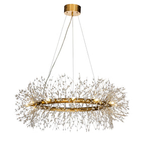 OpenBox Modern Chandelier Crystal  Firework 12 light Round Pendant Ceiling Lighting For Dining Room