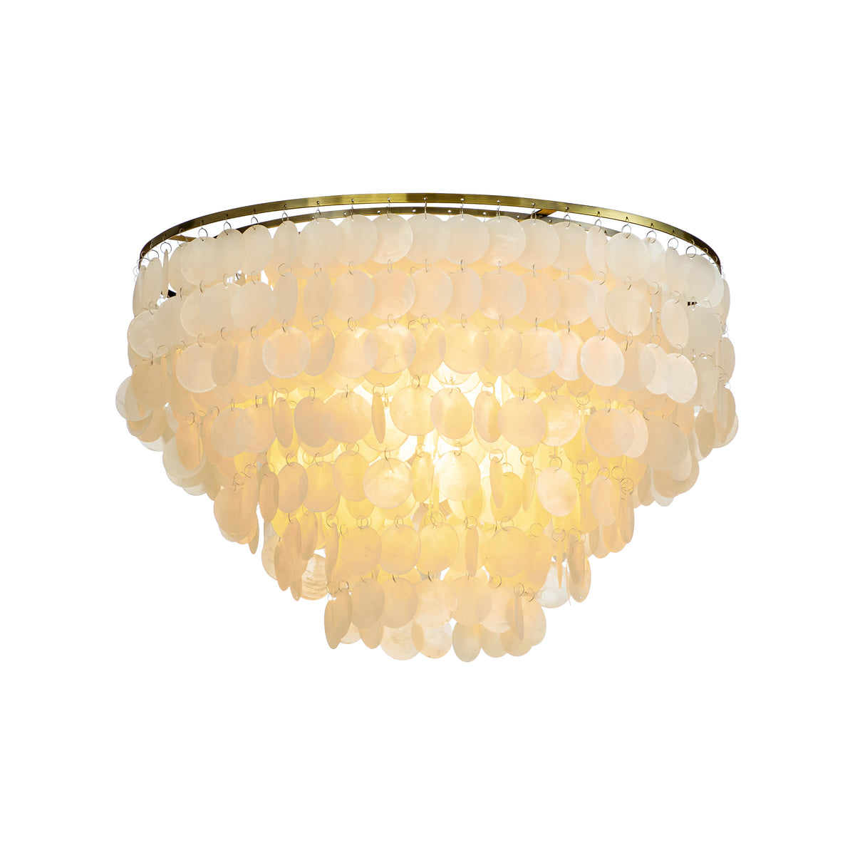 Coastal Capiz Shell Flush Mount Ceiling Light