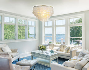 Coastal Capiz Shell Flush Mount Ceiling Light