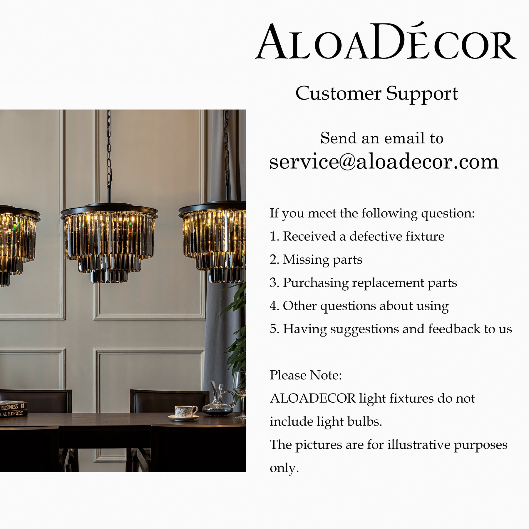 Matte Black 3-Tier Round Fringe Chandelier with Smoke Crystal
