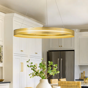 Modern And Contemporary 25'' Single Light Antique Gold Wagon Wheel LED Chandelier