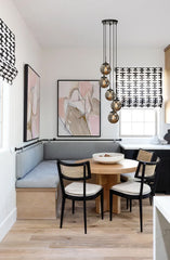 5-Light Modern Matte Black Staircase Chandelier with Smoke Globe Bubble Glass Corner Pendant