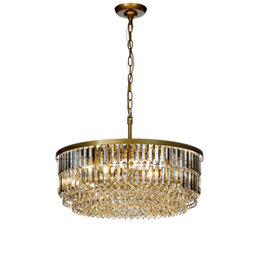 OpenBox 5 Lights 24" Traditional Gold Chandelier With Clear Crystal Accents