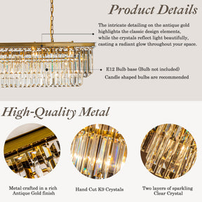 OPEN BOX-Contemporary Crystal Chandelier for Dining Room