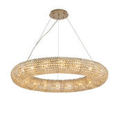 OpenBox 18-Light 41 inch Unique/Statement Soft Gold Wagon Wheel Chandelier With Crystal Beads Accents