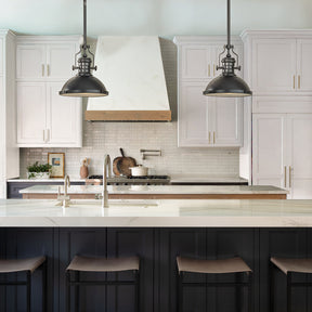 1-Light 13" Modern Industrial Matte Black Single Dome Pendant Light for Kitchen Island
