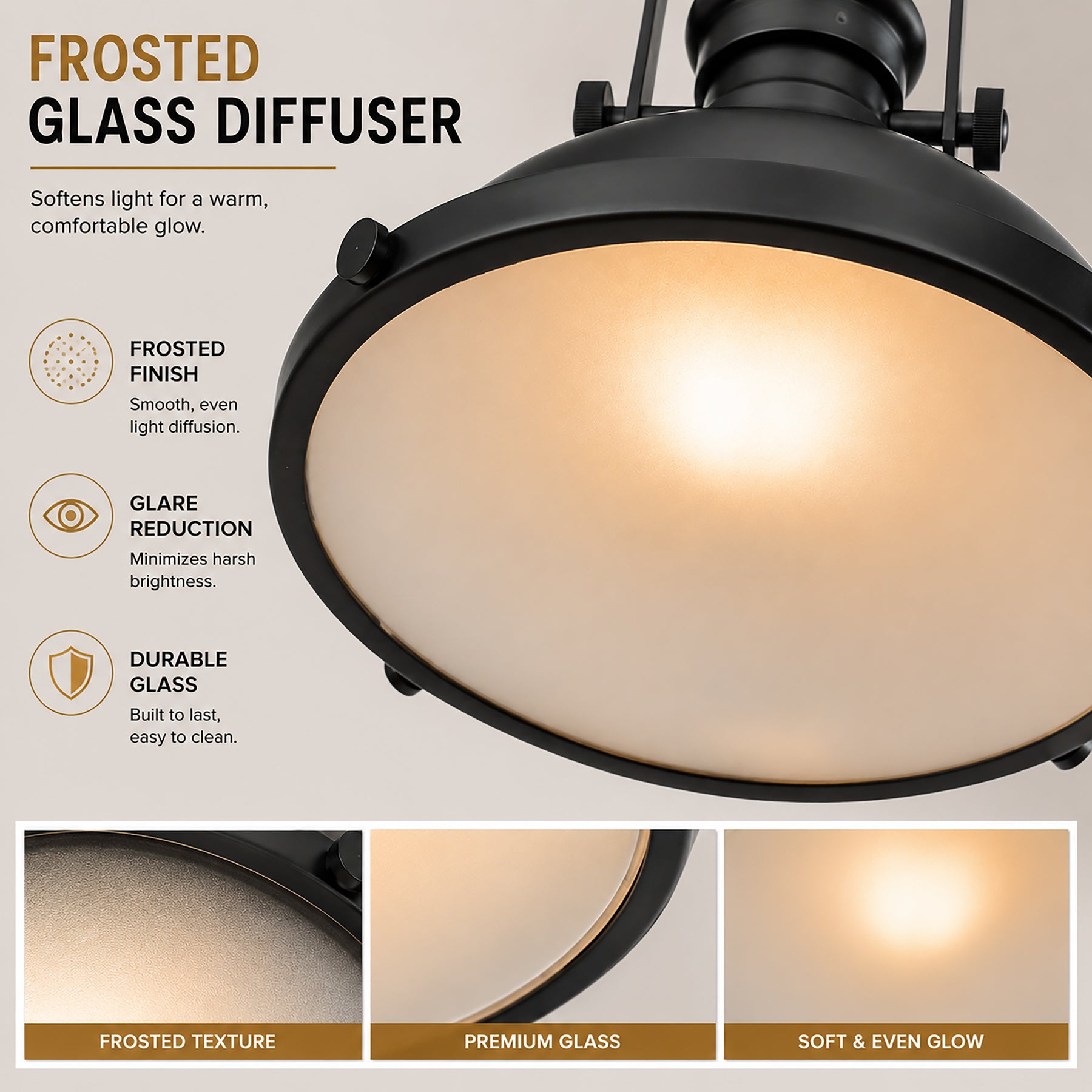 1-Light 13" Modern Industrial Matte Black Single Dome Pendant Light for Kitchen Island
