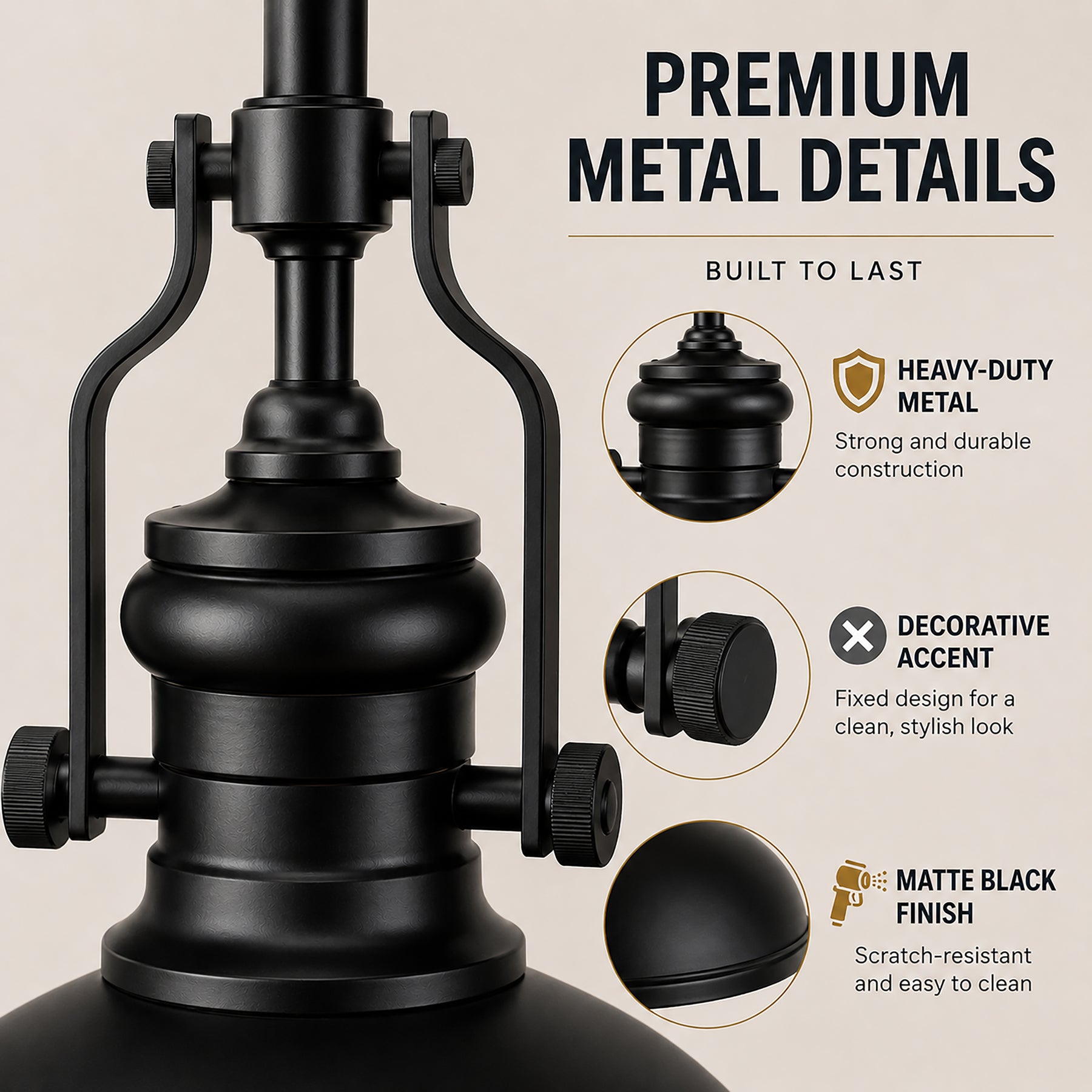 1-Light 13" Modern Industrial Matte Black Single Dome Pendant Light for Kitchen Island