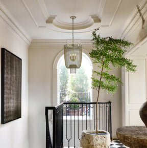 3-Light Vintage Empire Metal Chain Tassel Chandelier