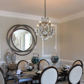 Classic Glam Antique Gold Crystal Chandelier