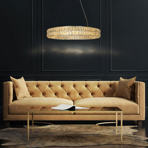 OpenBox 12-Light Unique/Statement Soft Gold Dining Room Wagon Wheel Chandelier With Crystal  Accents