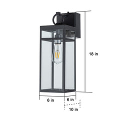 Dusk to Dawn Outdoor Wall Lantern with GFCI Outlets
