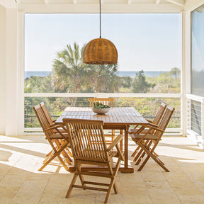 1-Light 12" Farmhouse Brown and Black Natural Rattan Dome Pendant Light with Handmade Bamboo Shade for Kitchen Island