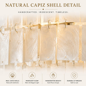 3-Light 18" 3-Tier Elegant Coastal Capiz Chandelier In Bronze Farmhouse Natural Seashell Light Fixtures For Dining Room