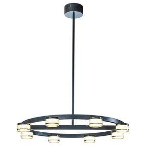 Modern and Contemporary Circle LED Chandelier with Frosted Acrylic Shade