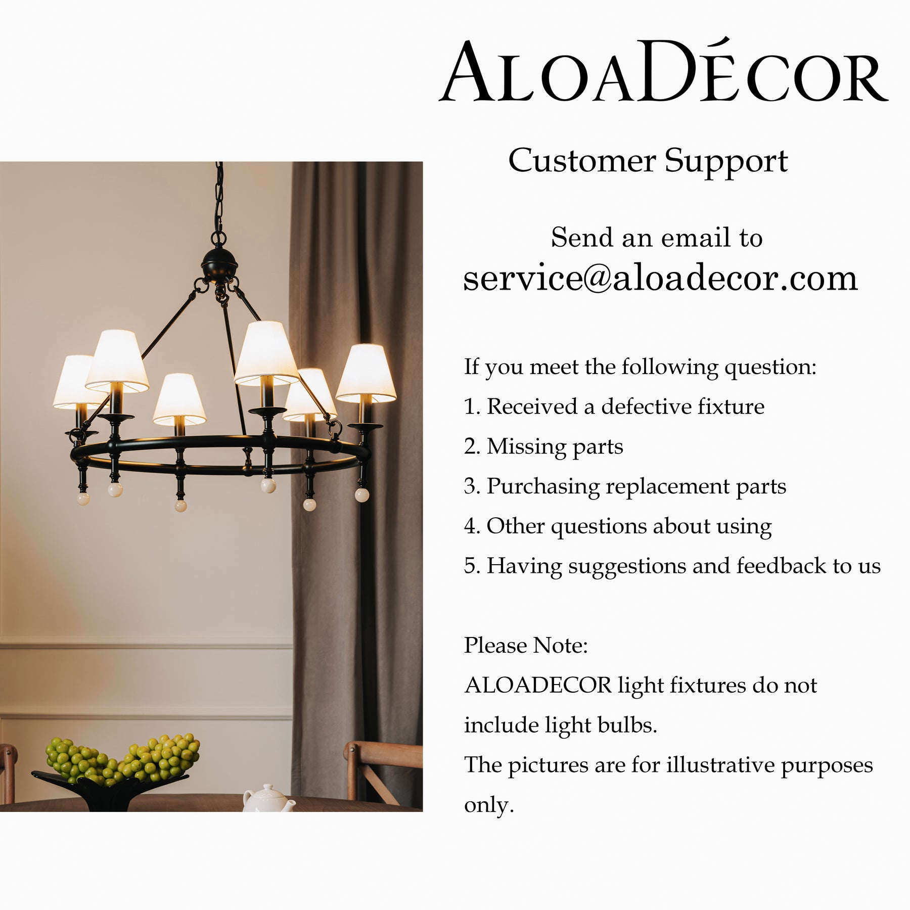 34" Black 6-Light Unique Statement Chandelier Transision Pendant Lighting with White Fabric Shades and Alabaster Finials for Dining Room Kitchen Island