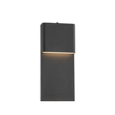 1-Light H13 in Modern Simple Sqaure 10W Integrated LED Outdoor Wall Sconce with Dusk to Dawn Sensor in Matte Black for Porch Patio