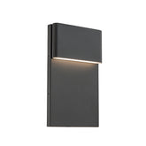 1-Light H15 in Modern Simple Sqaure 13W Integrated LED Outdoor Wall Sconce with Dusk to Dawn Sensor in Matte Black for Porch Patio