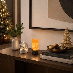 Natural Spanish Alabaster Cordless Rechargeable Table Lamp with 3-Level Dimmable Flicker-Free LED and Long-Lasting Battery Bedside Lamp