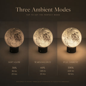 Hand-Blown Smoky Grey Glass Globe Cordless Rechargeable Table Lamp with Flicker-Free LED 3-Level Dimmable and Long-Lasting Battery Bedside Lamp