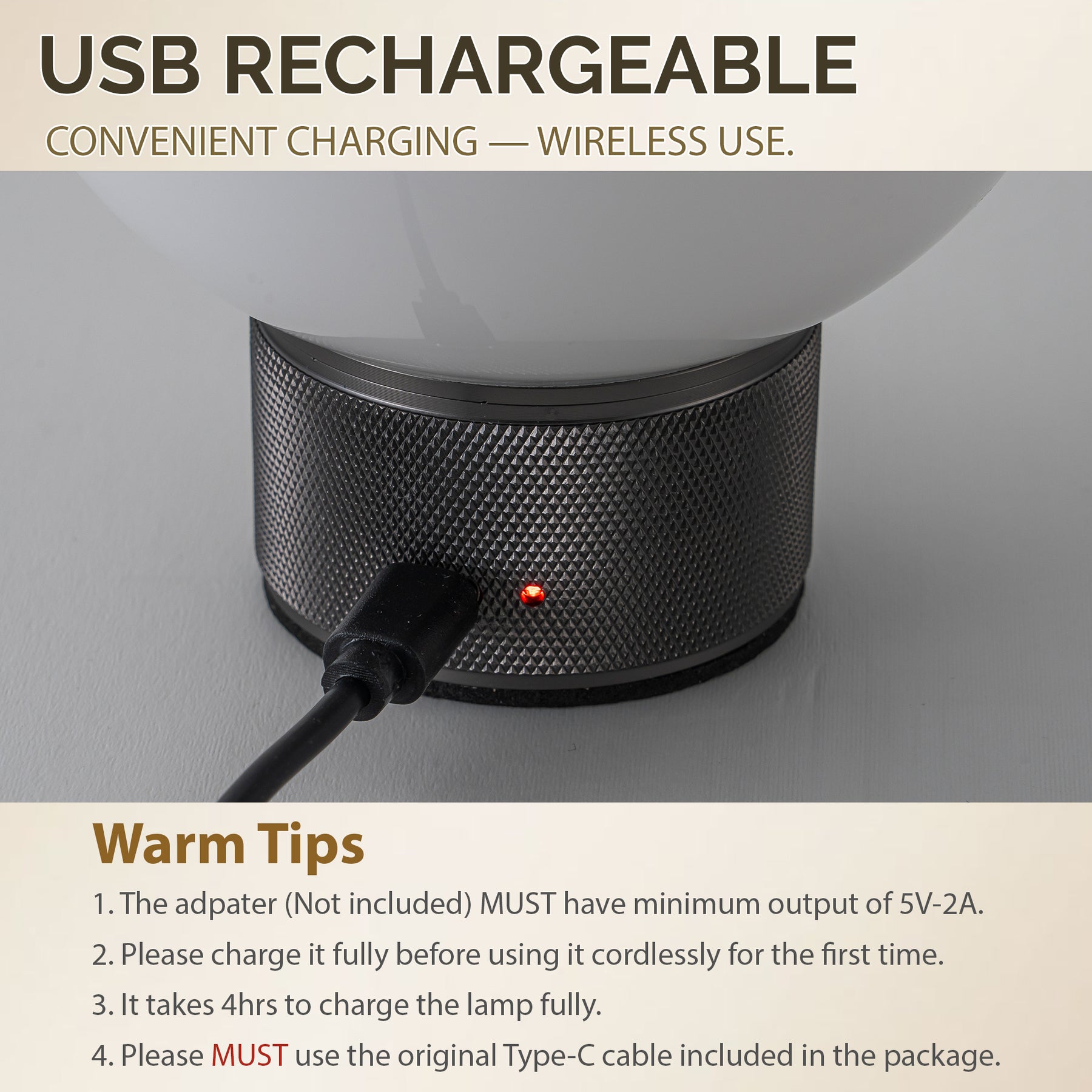 Modern Opal Glass Cordless Rechargeable Table Lamp Unique/Statement Dimmable LED Bedside Lamp For Cozy Bedroom