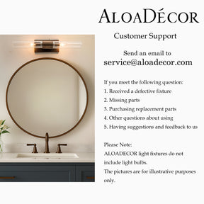 23'' Tall Antique Bronze 2-Light Modern Vanity Light Over Mirror Unique/Statement Double Wall Sconce for Bathroom Living Room Bedroom