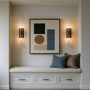 OpenBox 23" Tall Antique Bronze 2-Light Modern Vanity Light Over Mirror Unique/Statement Double Wall Sconce for Bathroom Living Room Bedroom
